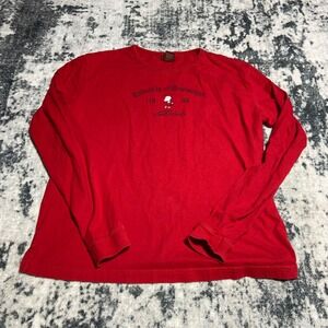 Red Oak University of Mississippi Rebels Long Sleeve Shirt Red Women XL Ole Miss